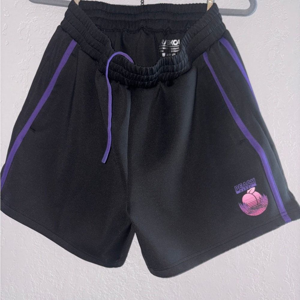 Black and Purple Raskol Shorts